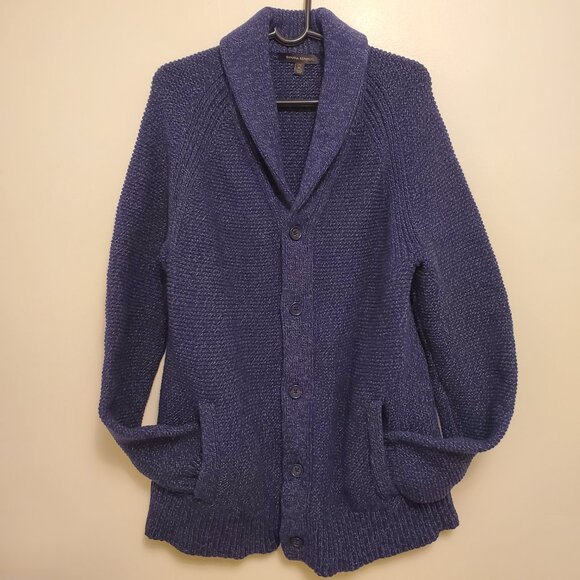 Banana Republic Men's 5-Button Shawl Cardigan Merino Wool-Blend - XL TALL - Picture 2 of 15